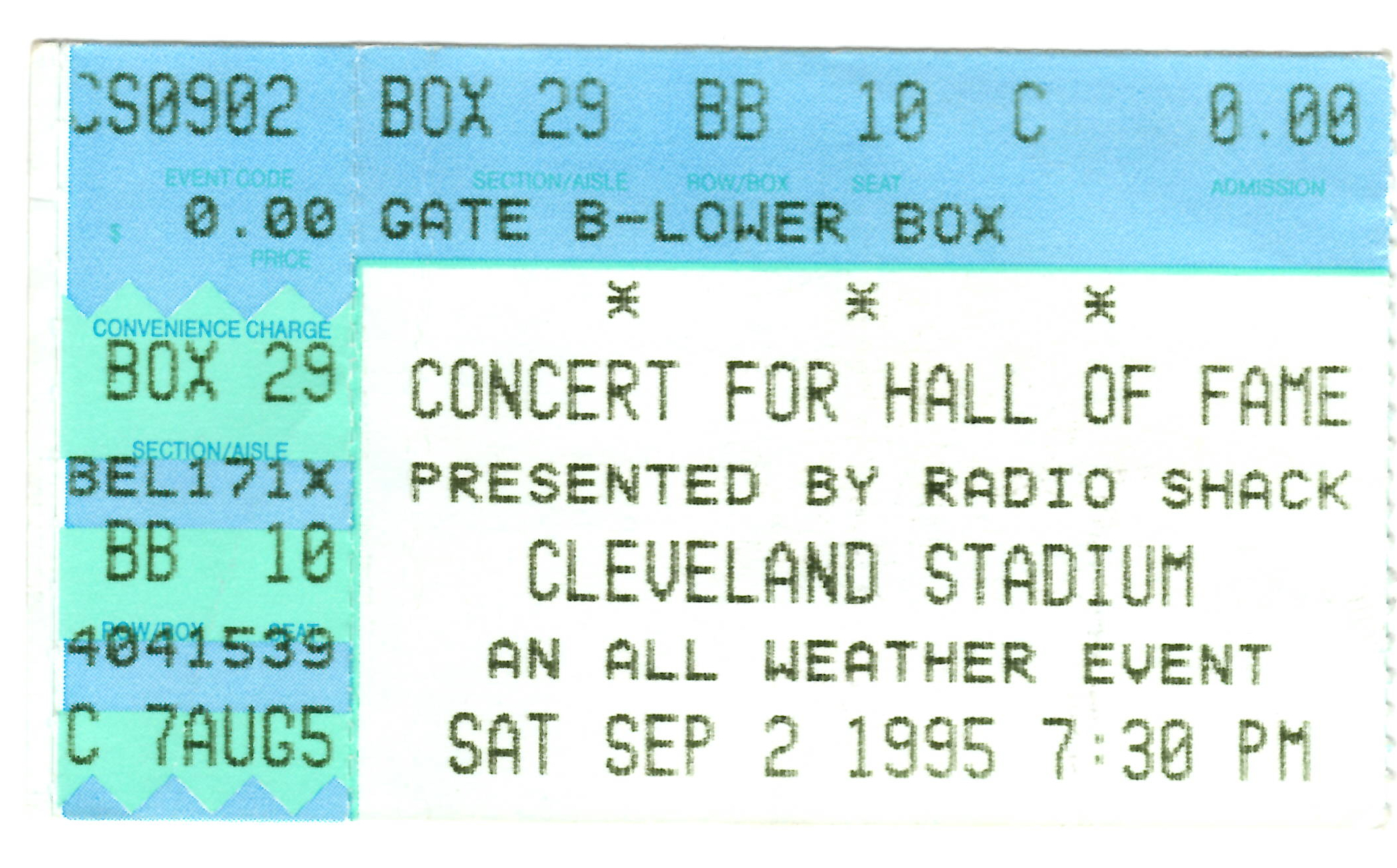 1995-09-02 RNR HOF Concert