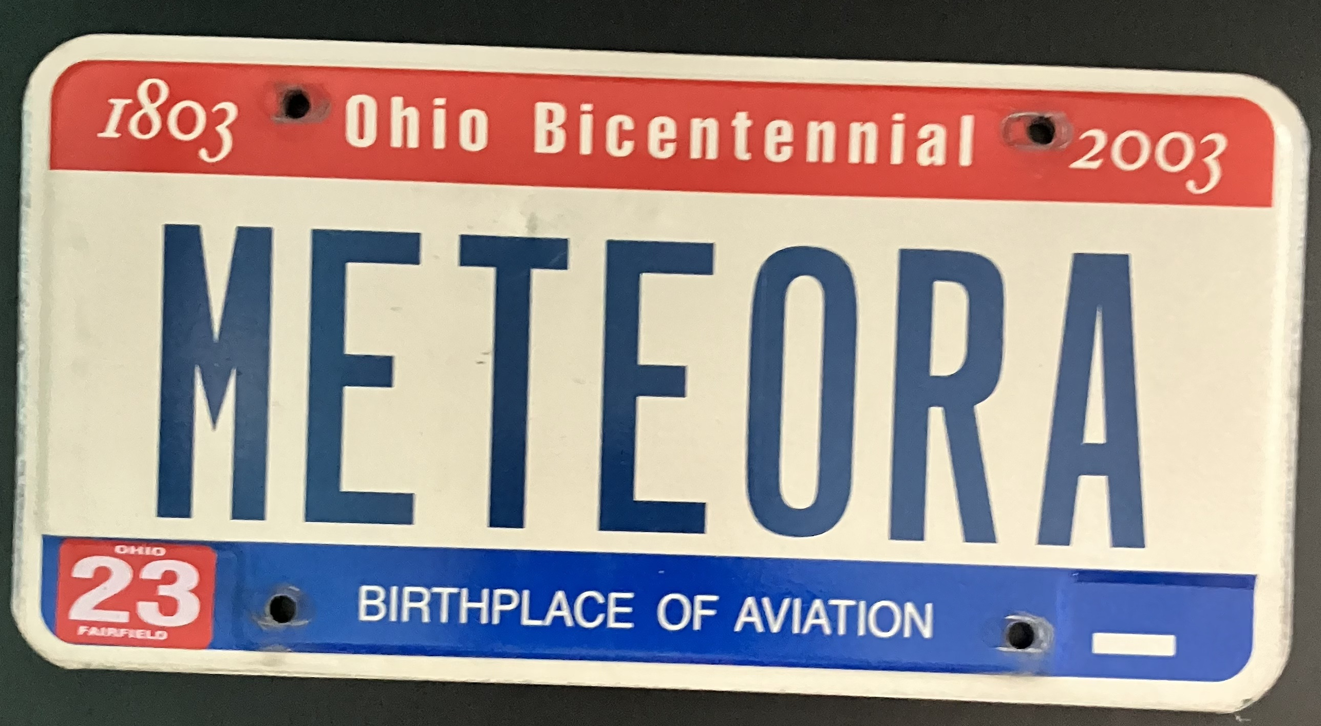 Meteora Ohio Plate