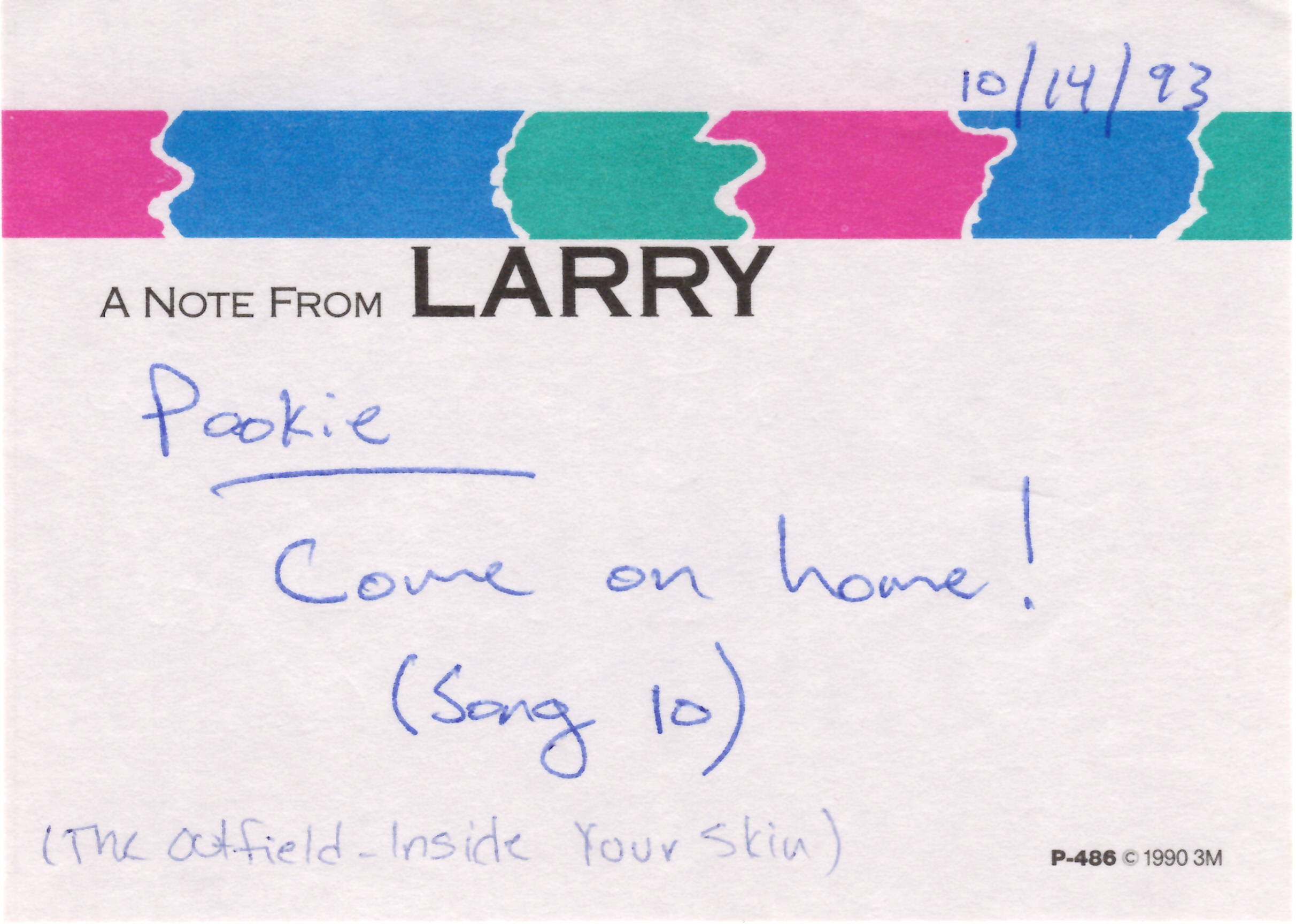 1993-10-14 Inside Your Skin Note