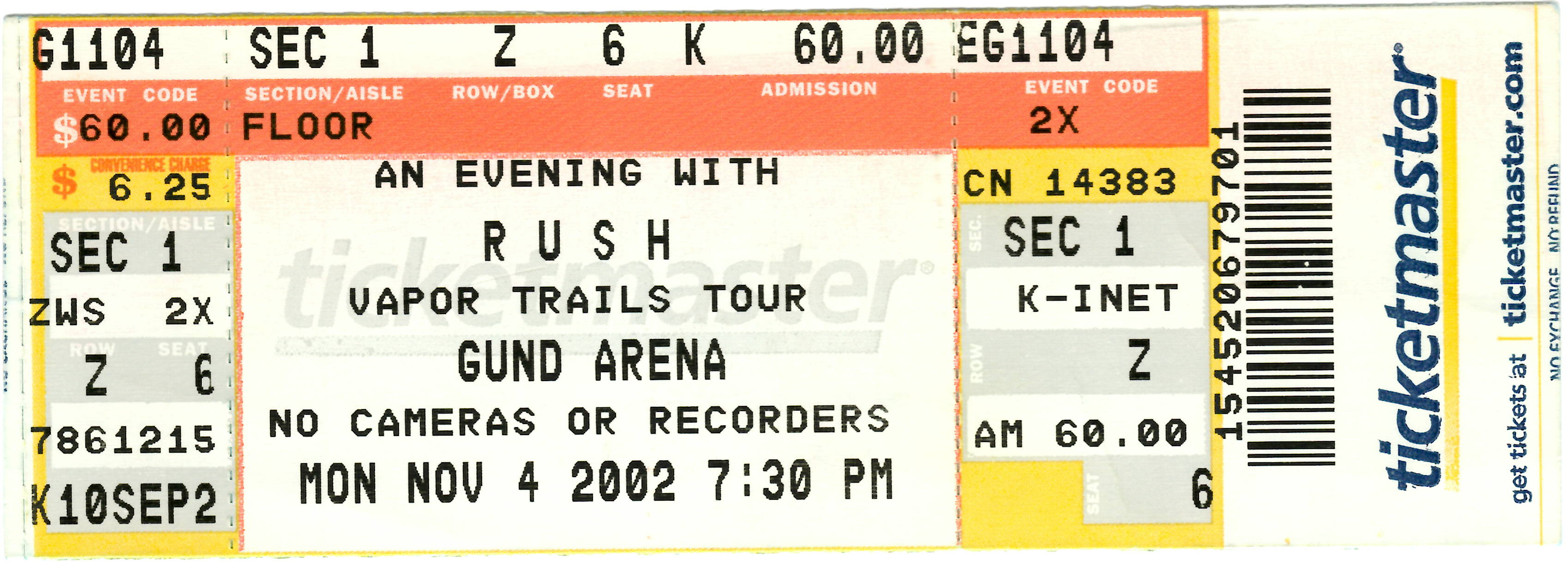 2002-11-04 Rush Vapor Trails