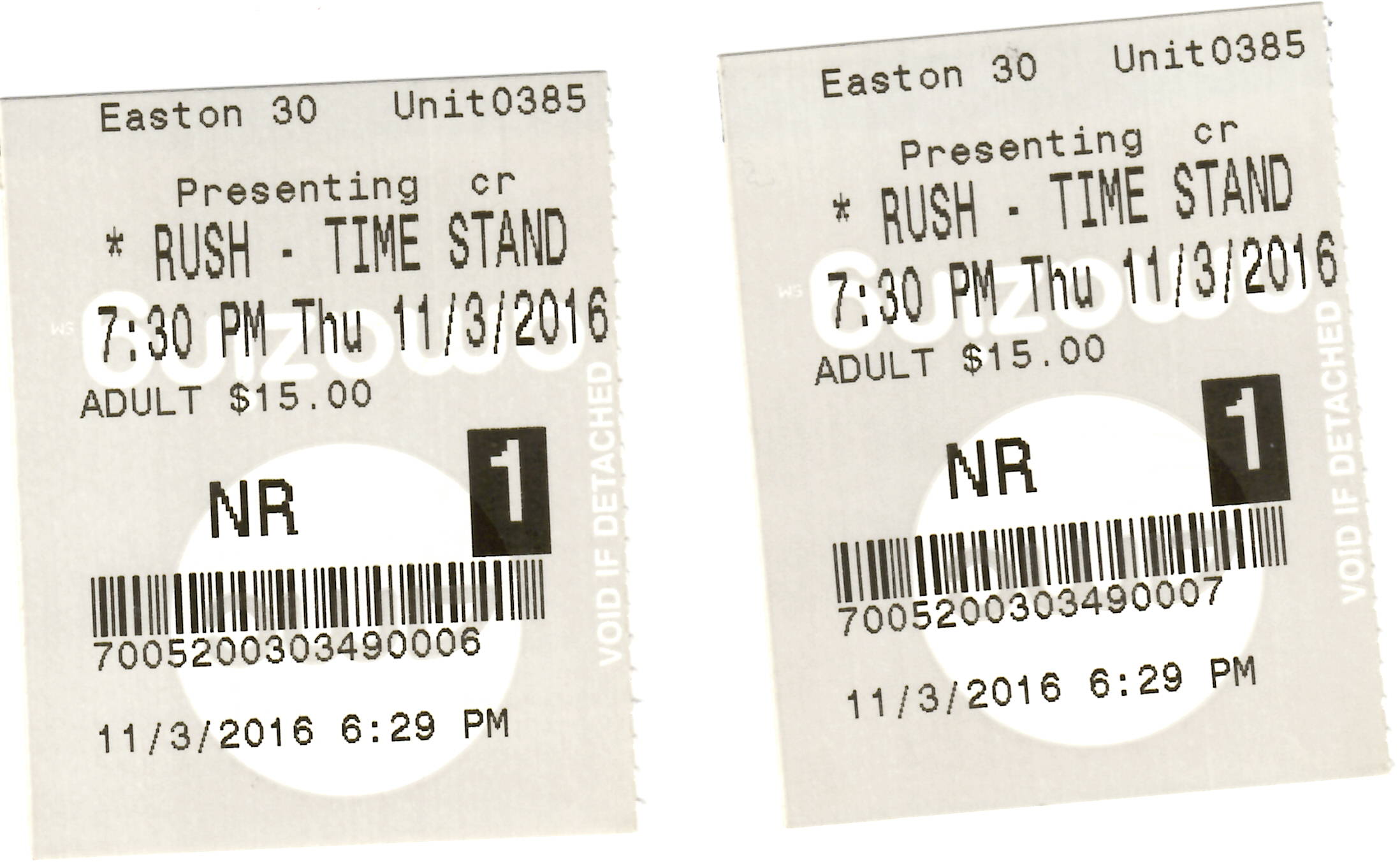 2016-11-03 Rush: Time Stand Still AMC Easton